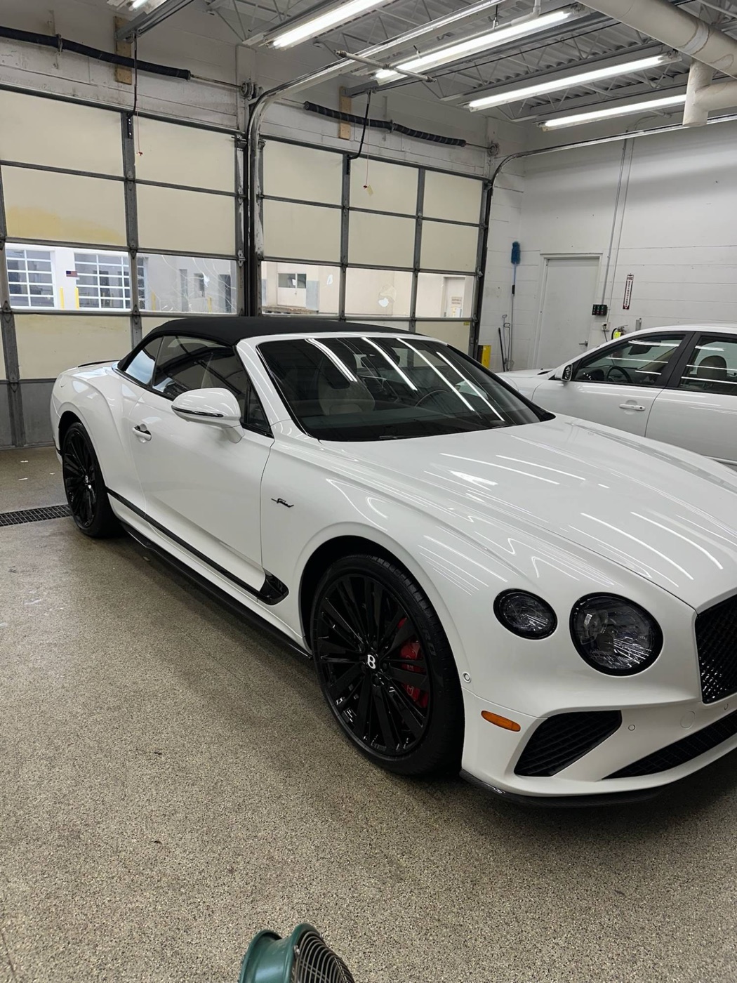 White Bentley Continental GT convertible detailed at L&Y Detailing