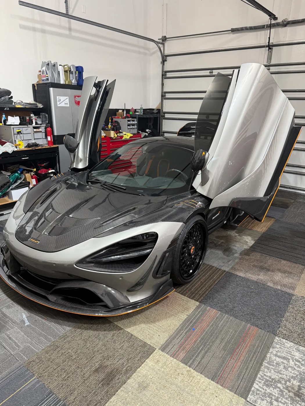 McLaren 720S with doors up after a PPF Guard ceramic coating
