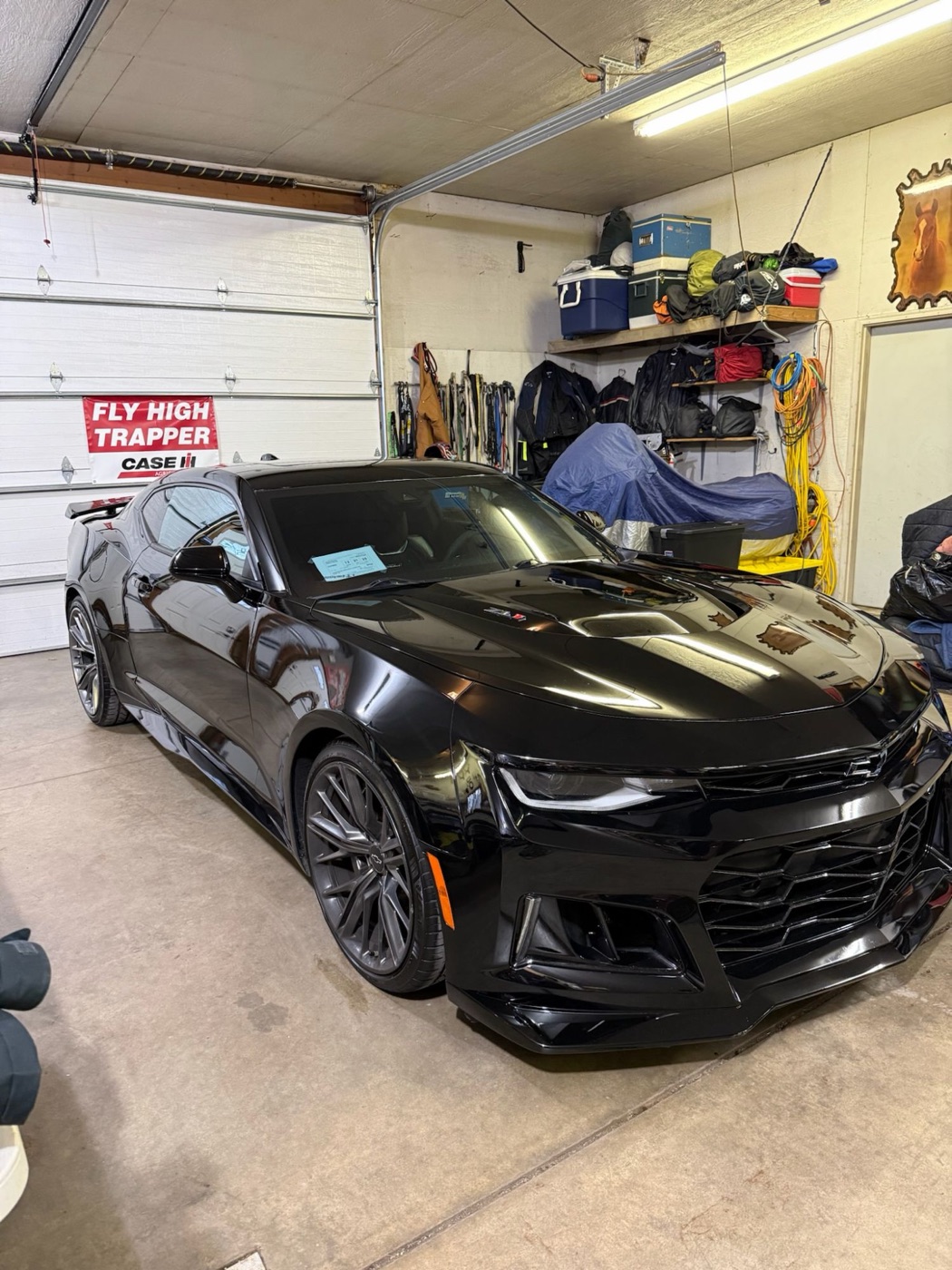 Black Chevrolet Camaro ZL1 with a ZR53 ceramic coating
